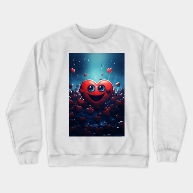 Happy Heart Crewneck Sweatshirt by TheMadSwede